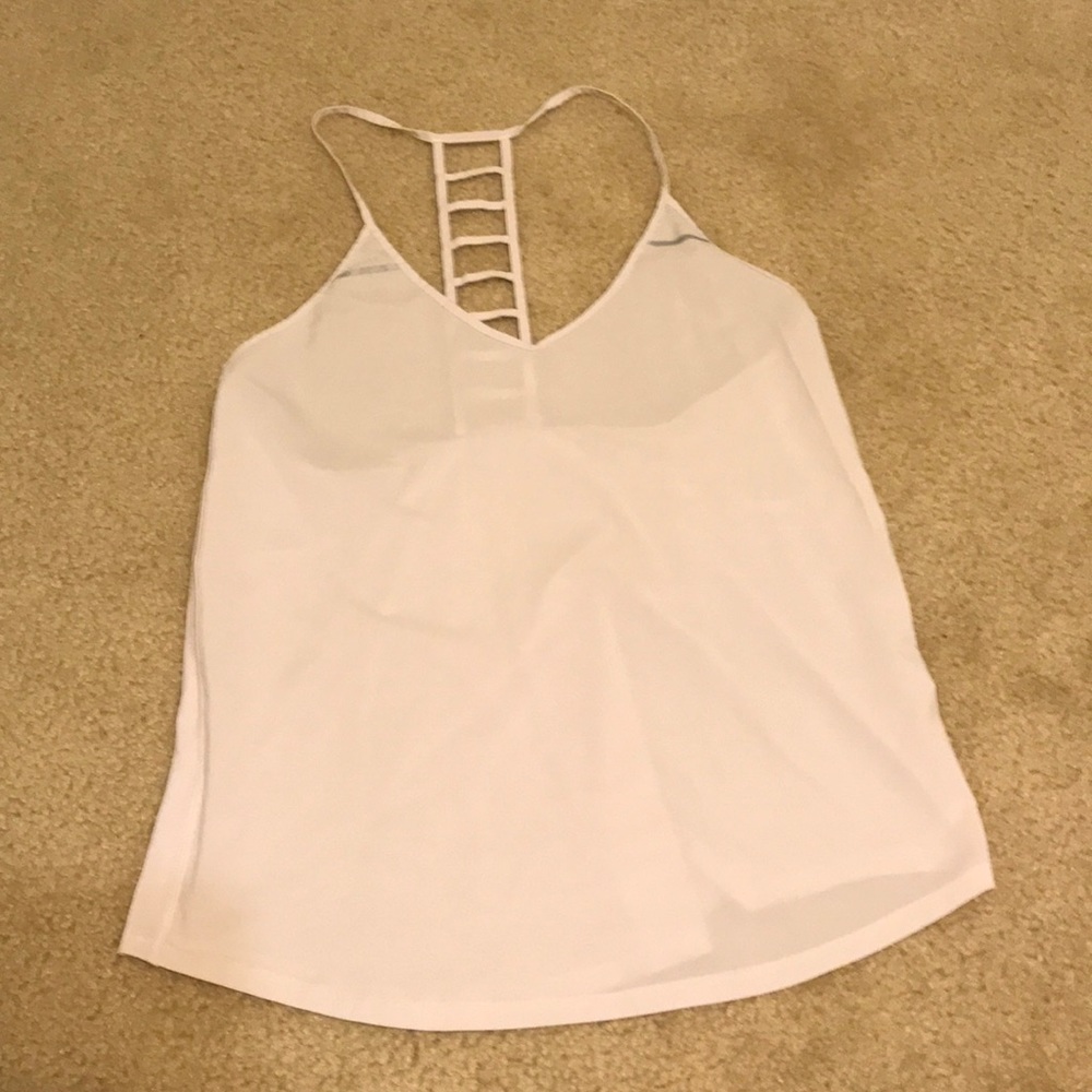 athletic tank top with open back